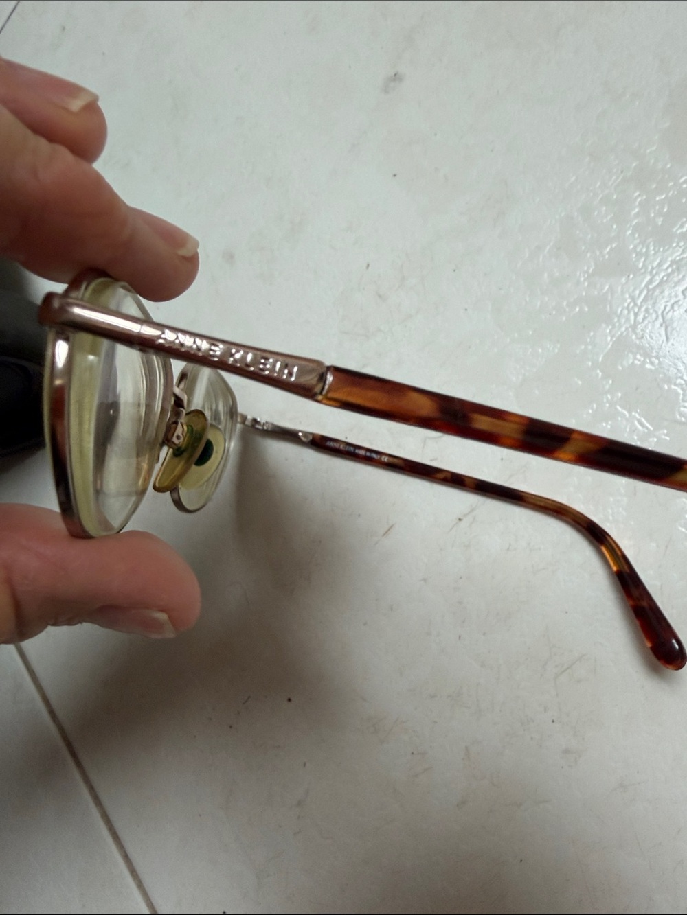 Anne Klein Gold Metal Oval Glasses - Picture 2 of 8